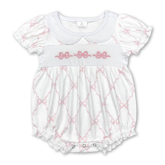 Faux Smock Pink Bow Bubble