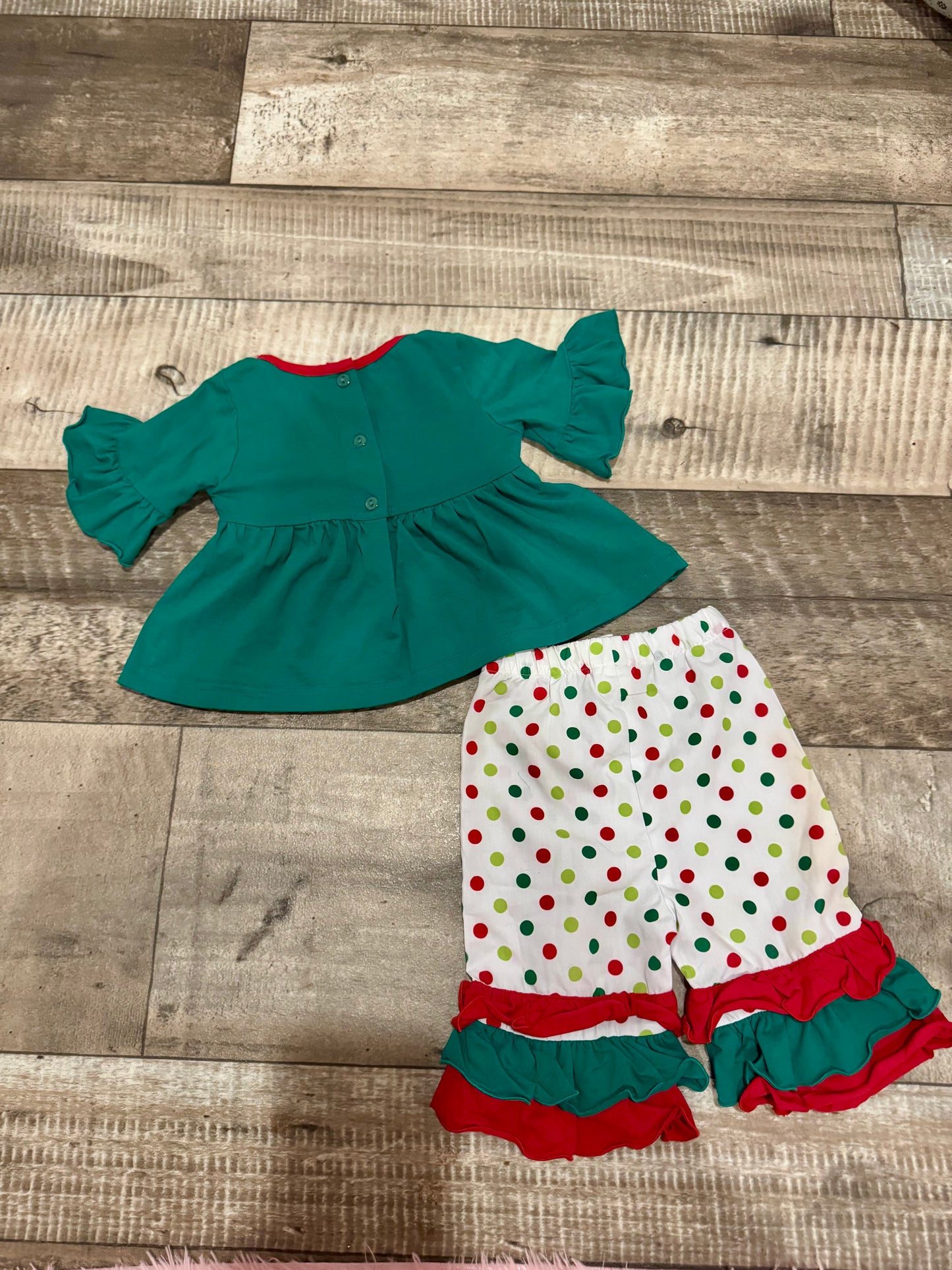 Christmas Vacation Smocked Pants Set 6M