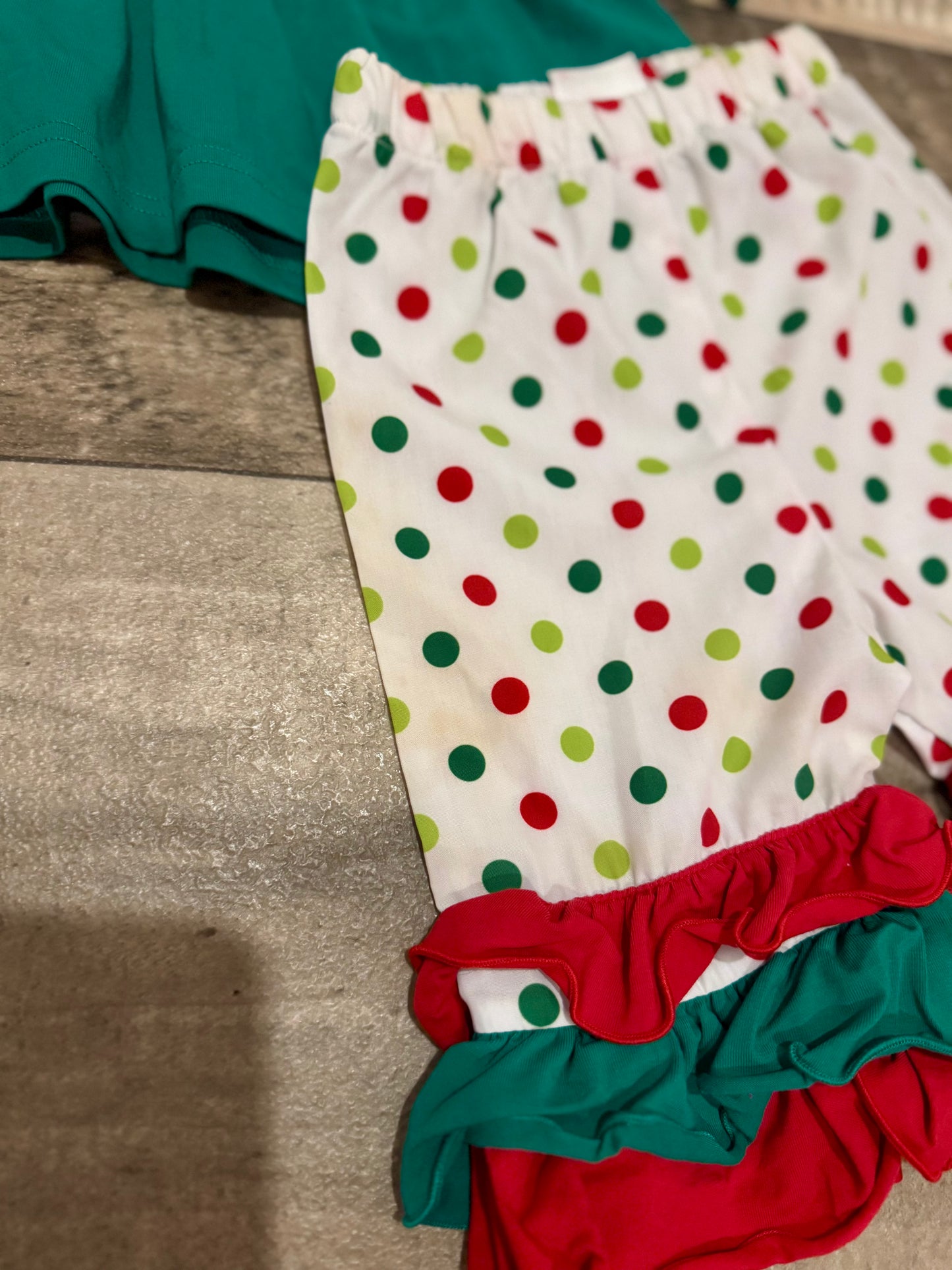 Christmas Vacation Smocked Pants Set 6M